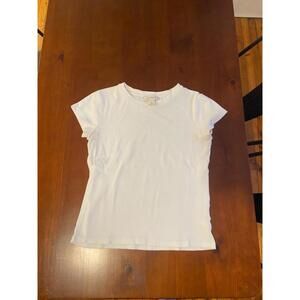 Club Monaco White Ribbed Baby Tshirt Size Large
